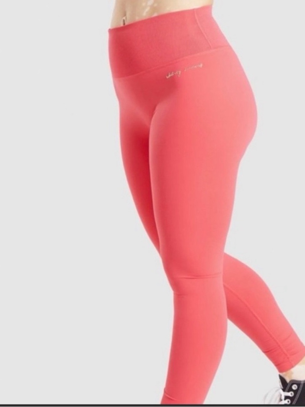 NWT Gymshark x Whitney Simmons V2 Rib Waist Leggings Cyber Red Medium Athleisure